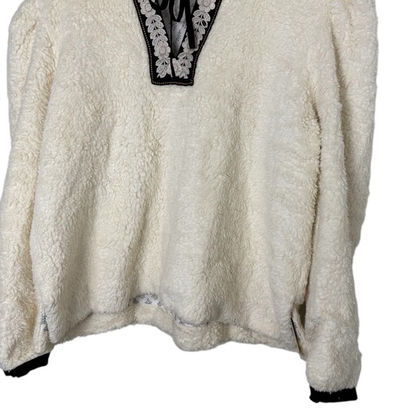 Alix Of Bohemia Cream & Black Teddy Loretta Jacket with Plush Texture SZ Medium - Picture 14 of 14